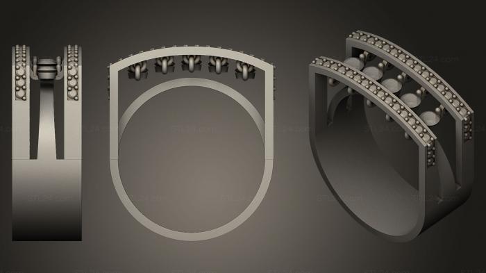 Ювелирные перстни и кольца (Кольцо 45, JVLRP_0527) 3D модель для ЧПУ станка